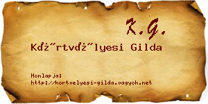 Körtvélyesi Gilda névjegykártya